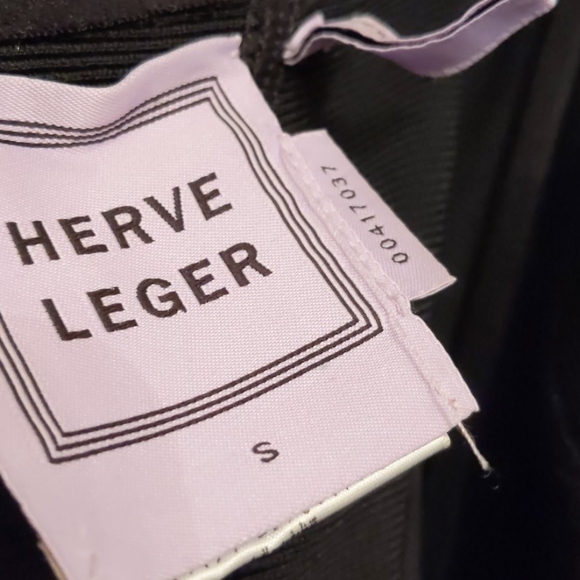 Herve Leger Black Strapless Dress - Picture 6 of 8